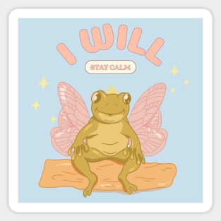 Keep Calm Frog Toad Fairy Fairytale Fantasy Fairy Tale Sticker